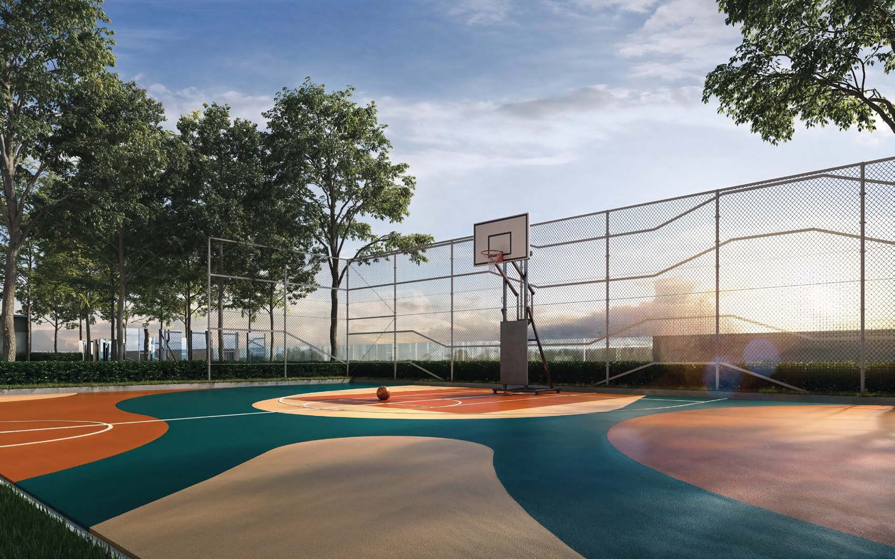 Artist impression of the Binastra Cochrane half basketball court