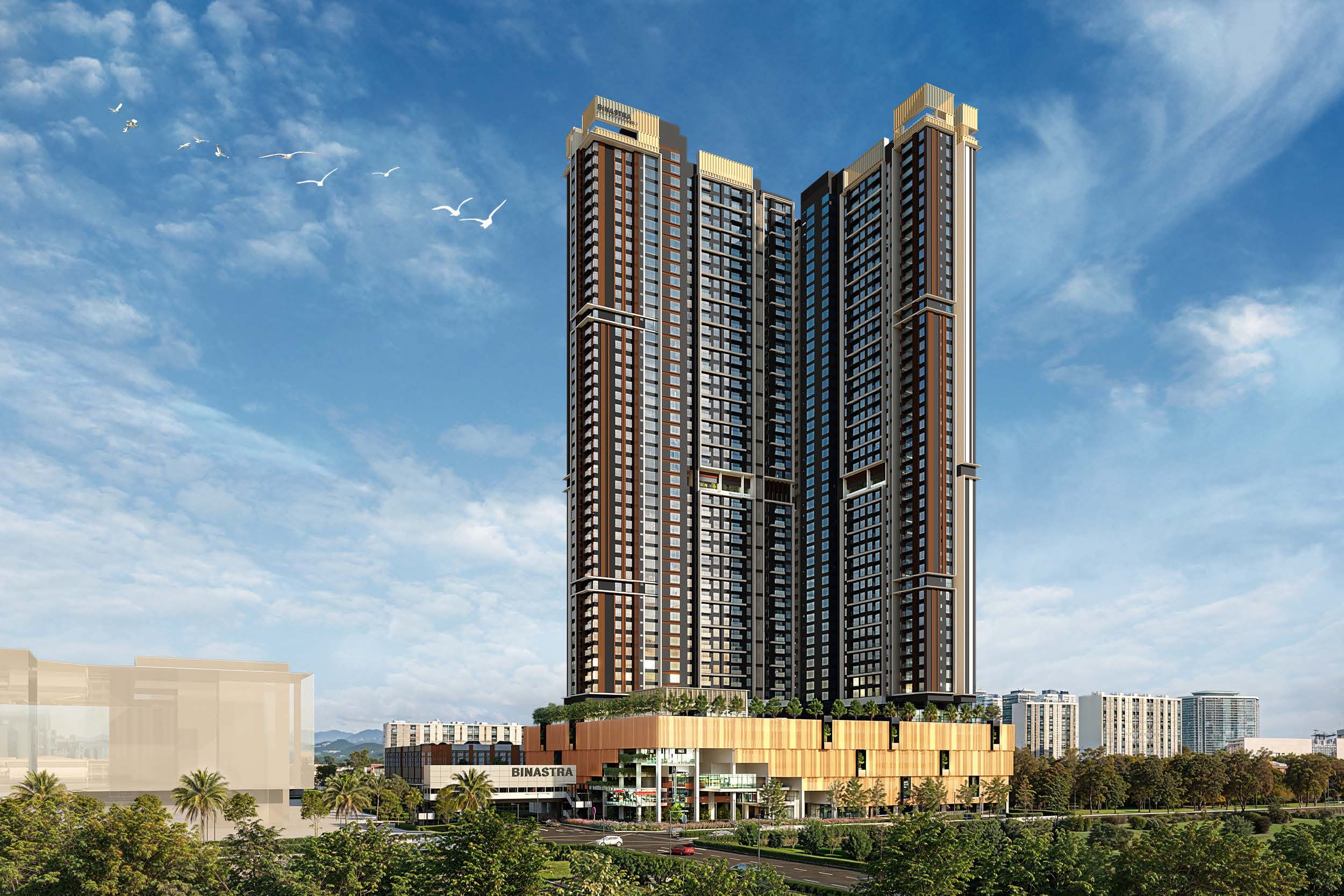 Artist impression of the Binastra Cochrane residential towers