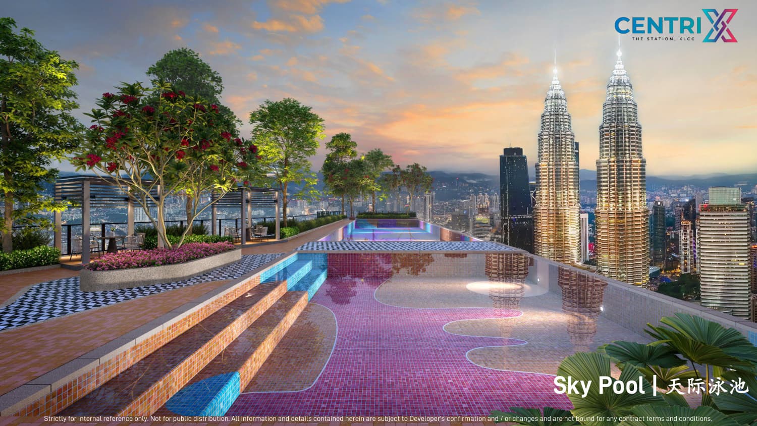 Twin Tower View Infinity Swimming Pool