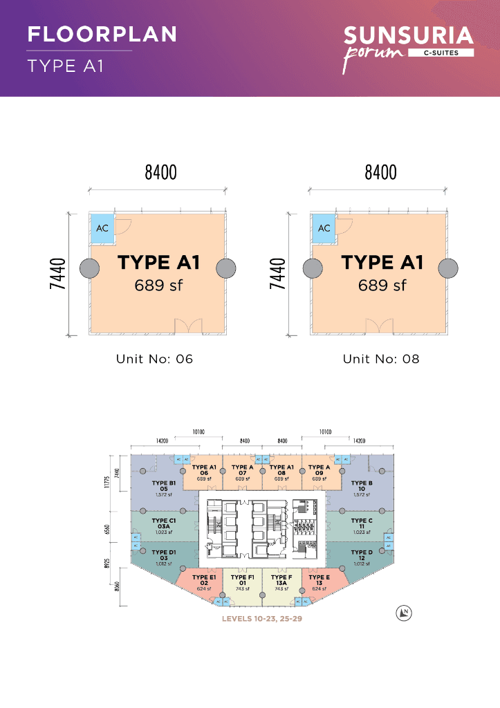 Sunsuria Corporate Suites Type A1 floor plan