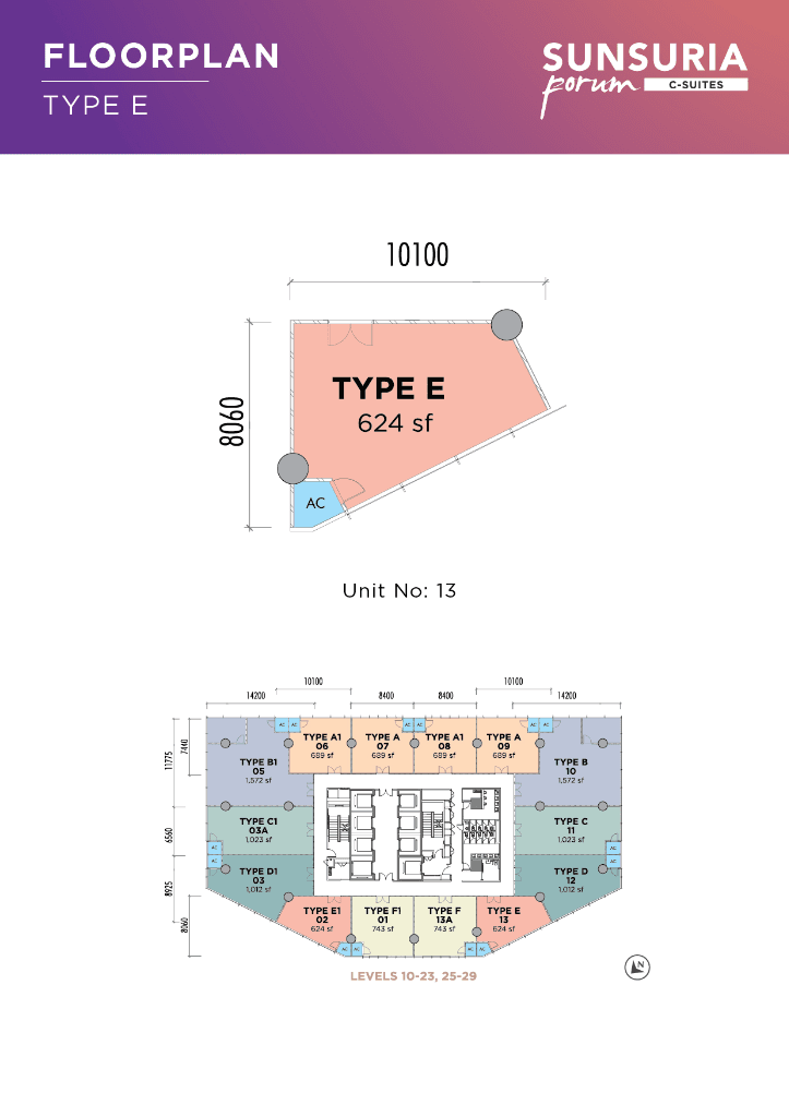 Sunsuria Corporate Suites Type E floor plan